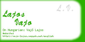 lajos vajo business card